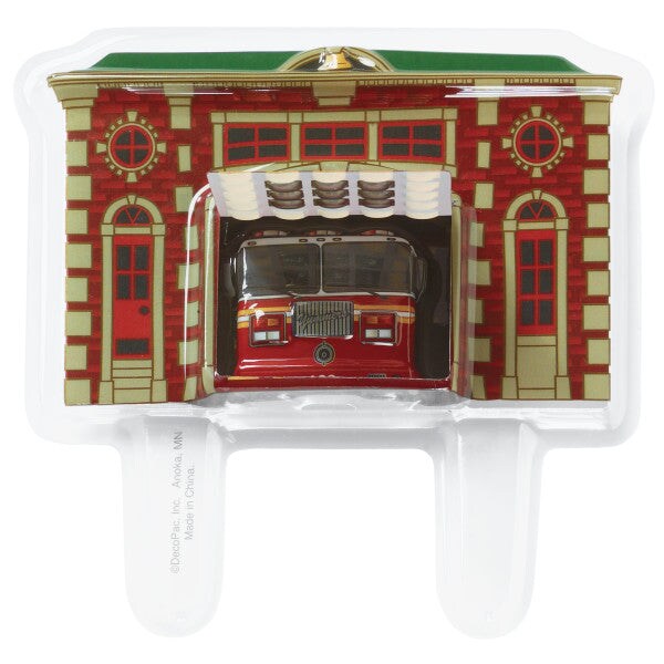 Fire Truck &#x26; Station DecoSet&#xAE; Cake Decoration