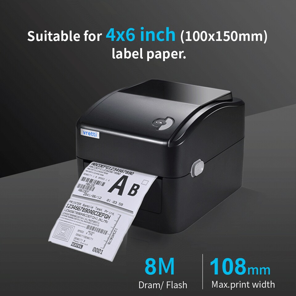 Wireless Bluetooth Thermal Shipping Label Printer For Smart Phone.