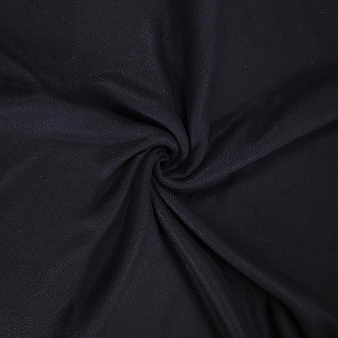 FabricLA | Fleece Fabric By The Yard | 36&#x22;X60&#x22; Inch Wide | Anti Pill Polar Fleece | Soft, Blanket, Throw, Poncho, Pillow Cover, PJ Pants, Booties, Eye Mask - Black (1 Yard )