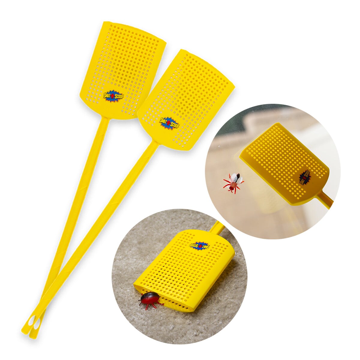 SwatNScoop Fly Swatter, Easily Remove Any Pest That Crawls or Flies