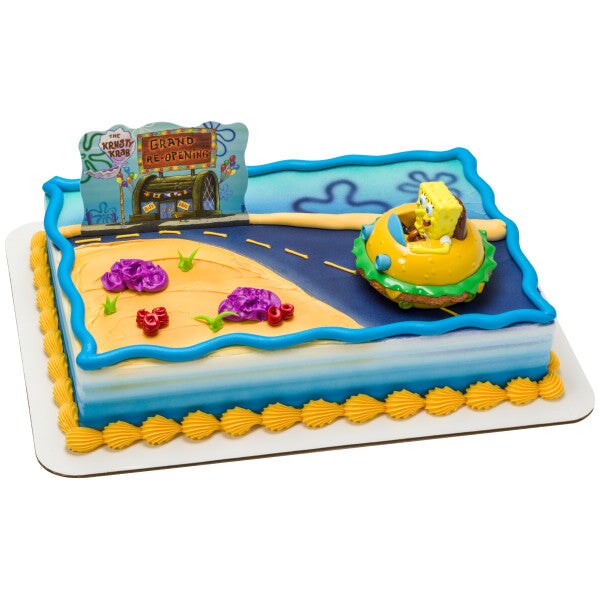 SpongeBob SquarePants Krabby Patty DecoSet&#xAE; Cake Decoration