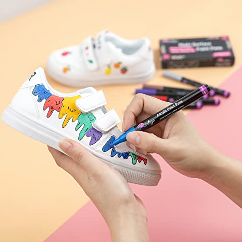 26 Paint Pens Paint Markers, Acrylic Paint Pens For Rock Painting, Canvas, Wood, Glass, Ceramic, Fabric, acrylic paint markers for craft Supplies Set, 26 Extra Fine 0.7mm