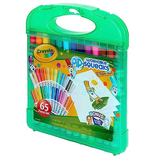 Crayola Pip Squeaks Marker Set (65ct), Washable Markers for Kids