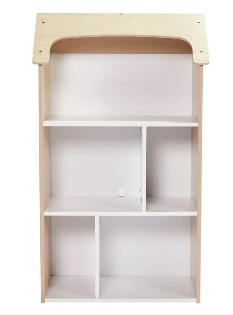 Wood Color Kids Wooden 3 Bookshelf 5 Cubby Storage Bookcase Cube Shelf