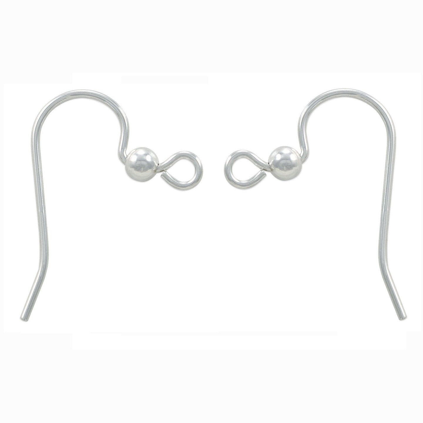 JewelrySupply Sterling Silver Earring Wires with 3mm Bead (1 Pair of  Sterling Silver Earrings)