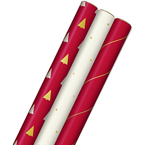 Pink and Mint Assorted 3-Pack Christmas Wrapping Paper, 120 sq. ft. - Wrapping  Paper - Hallmark