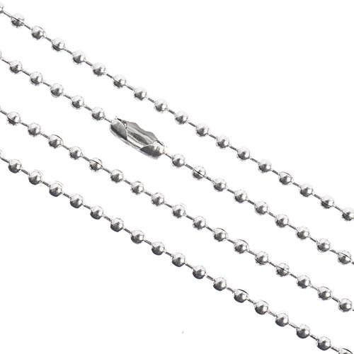 John Bead 1m Stainless Steel Rolo Chain with 2.4mm Connector