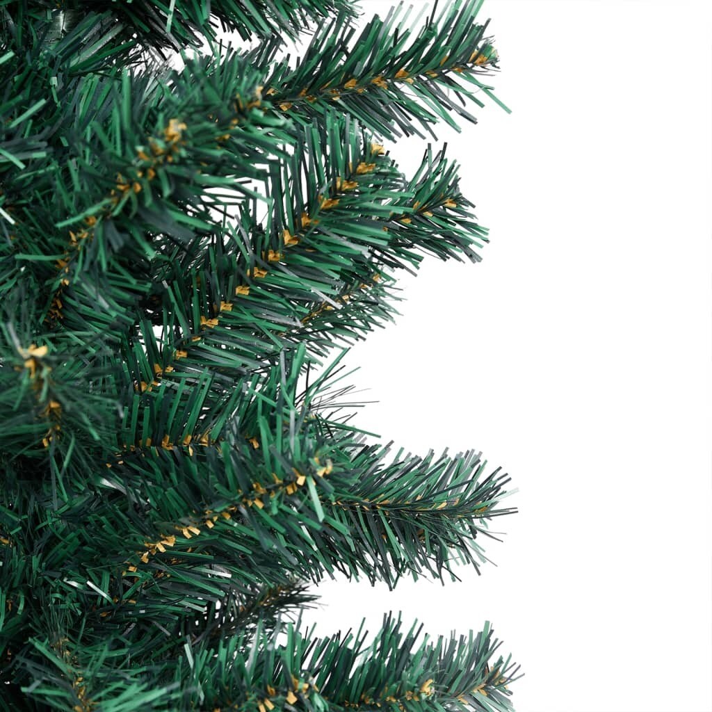 Slim Artificial Christmas Tree with LEDs&#x26;Ball Set