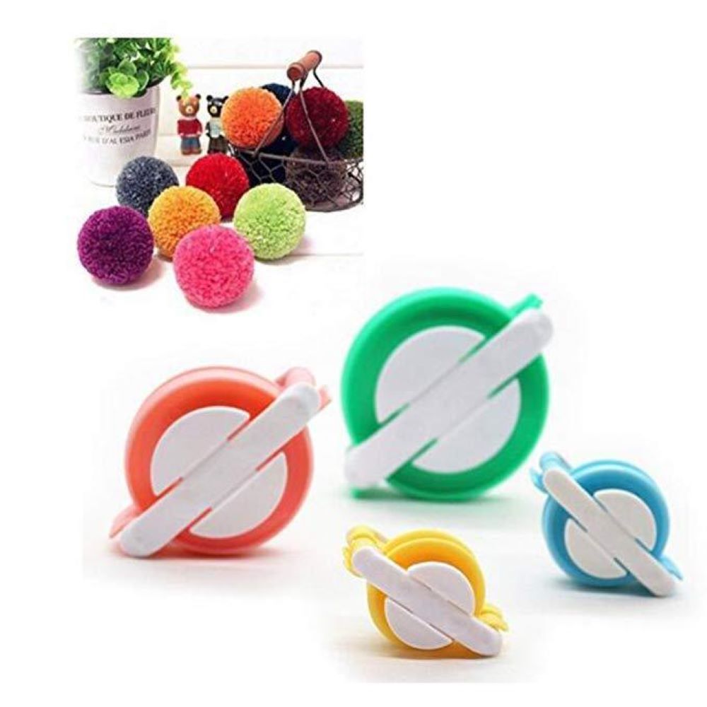 Kitcheniva 4 Sizes Pompom Maker Fluff Ball Wool Tool DIY
