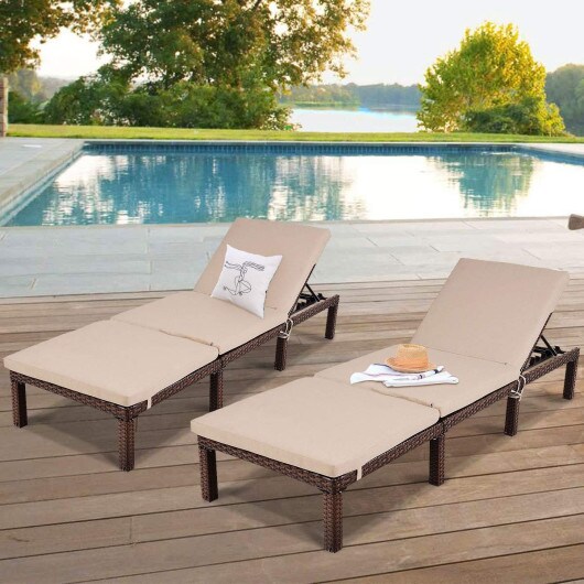 4 Position Adjustable Chaise Lounge Chair