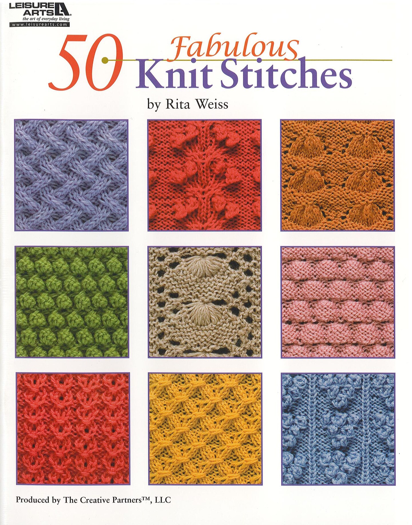 Leisure Arts 50 Fabulous Knit Stitches Knitting Book