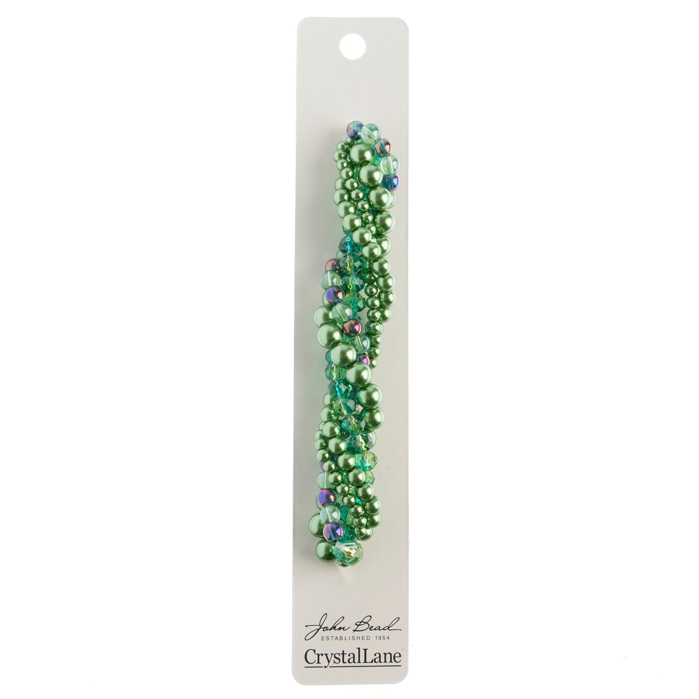 Crystal Lane DIY Green Hydrangea Twisted Glass & Pearls Beads, 5 Strands