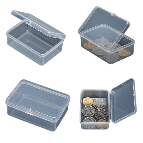 Kitcheniva 4 Pcs Small Plastic Storage Container Box For Coins & Jewelry DIY