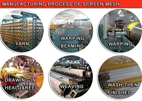 3 Yards 1.27 Meters Silk Screen Printing Fabric Mesh Screen Printing Mesh Wide High Tension Mesh Making Ink Supplies 160 Mesh&#xFF08;64T&#xFF09;