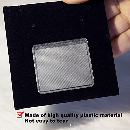 100 Pieces Necklace Chain Adhesive Pouch for Necklace Display Cards, Self-Adhesive Necklace Chain Pockets Clear Jewelry Bags Necklace Chain Pouch to Hold Loose Chain Jewelry Supplies (100 pcs)