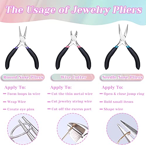 3pcs Jewelry Making Pliers Set - Needle Nose, Chain Nose, Round Nose & Wire  Cutter - Perfect for Jewelry Repair, Wire Wrapping & Crafts