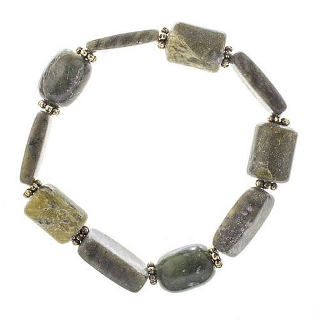 Earth's Jewels Semi-Precious New Jade Natural Stretch Bracelet #80