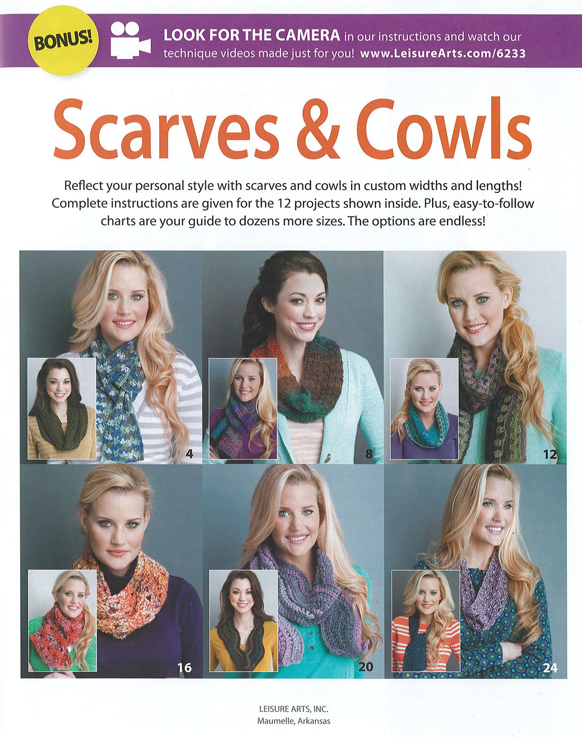 Leisure Arts Crochet Scarves and Cowls Crochet Book