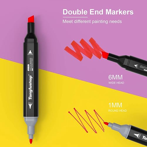Tongfushop Markers, 80+2 Colors Alcohol Markers, Markers for Adults,  Drawing, Sketching, Card Making, Illustration, Markers Set for Kids  Beginners Artists with … in 2024