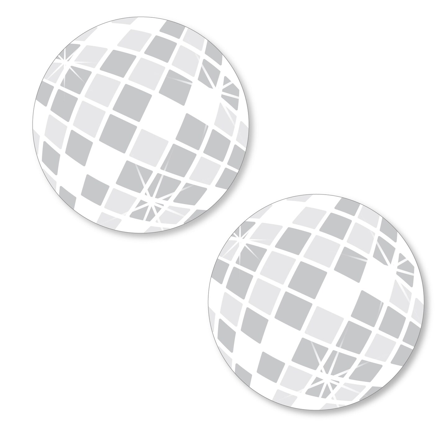 Big Dot of Happiness Disco Ball - DIY Shaped Groovy Hippie Party Cut-Outs - 24 Count