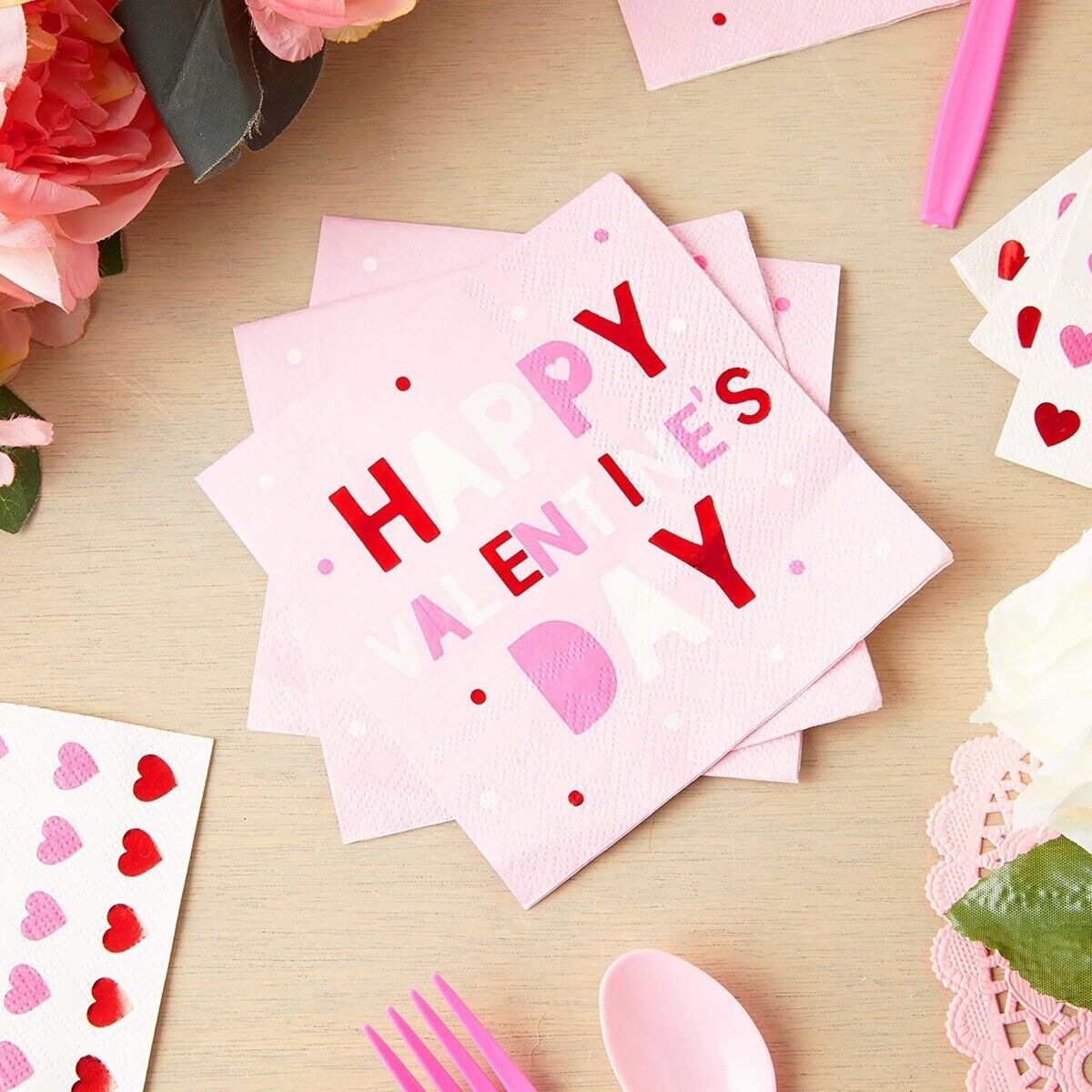 Decorative Paper Napkins for Valentines
