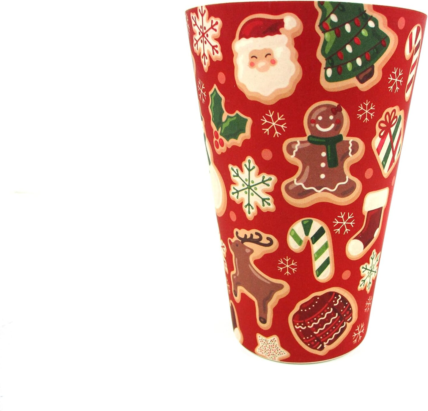 TINYMILLS Christmas Cookies Holiday 14oz Travel Mug - Eco-Friendly Reusable Plant Fiber Travel Mug