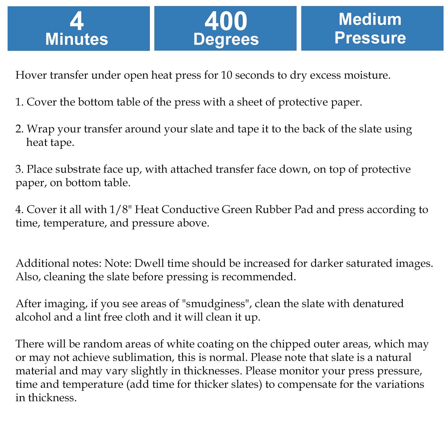 SubliSLATE Sublimation Slate Blank, Square Coaster for Photo Quality Sublimation Printing