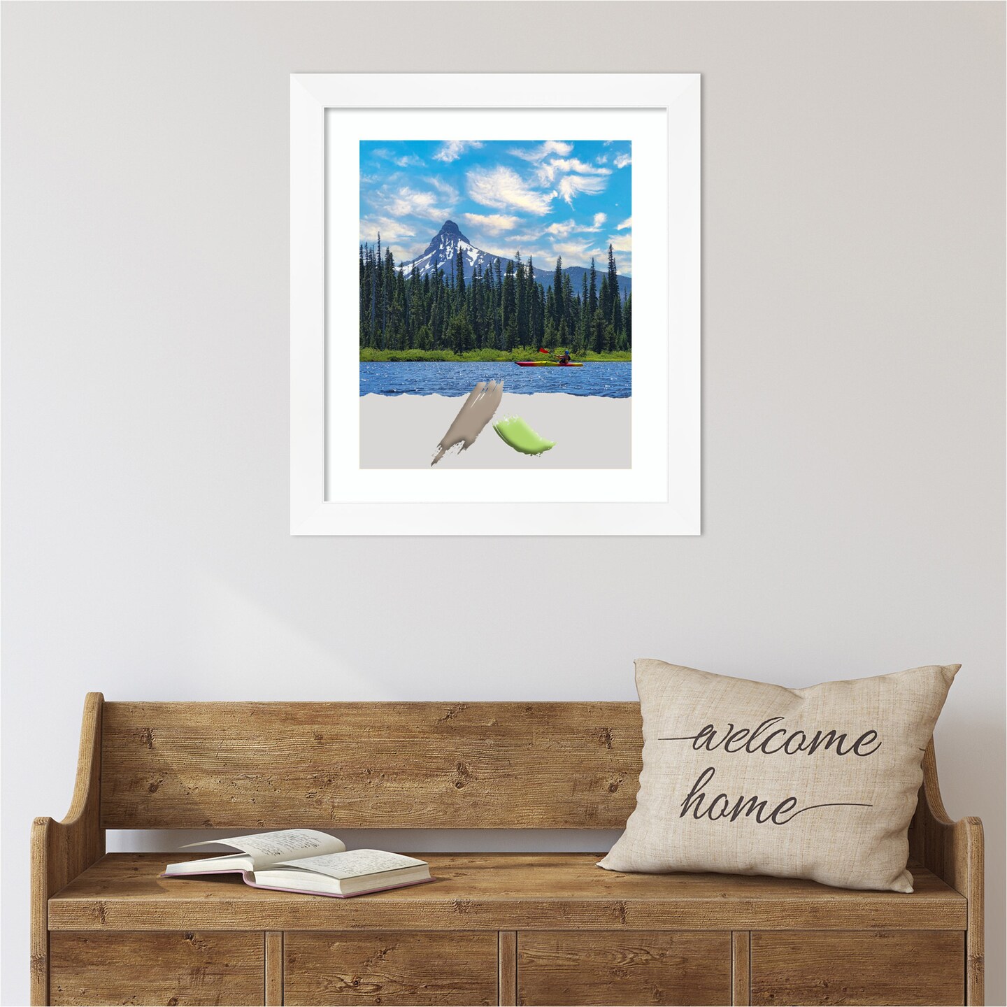 Cabinet White Narrow Picture Frame, Photo Frame, Art Frame