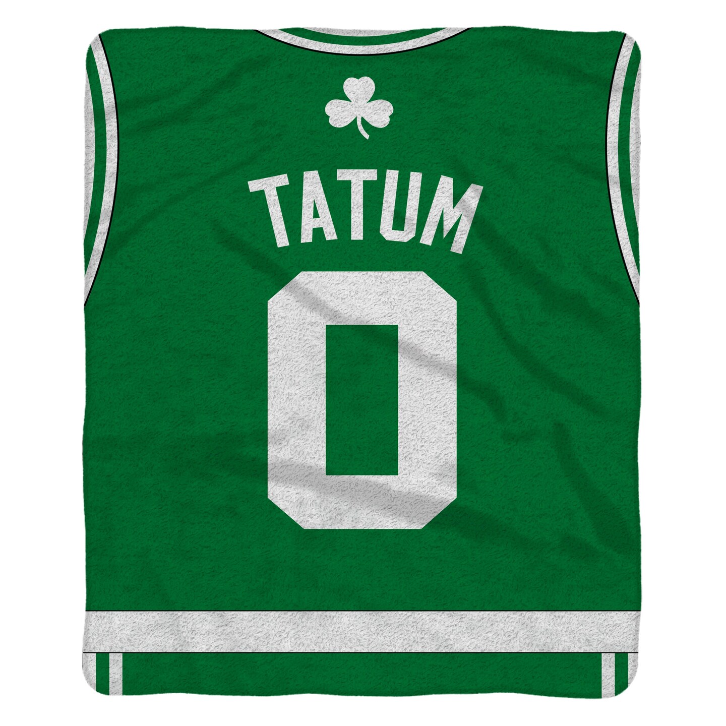 Sleep Squad Boston Celtics Jayson Tatum 60” x 80” Raschel Plush Jersey Basketball Blanket