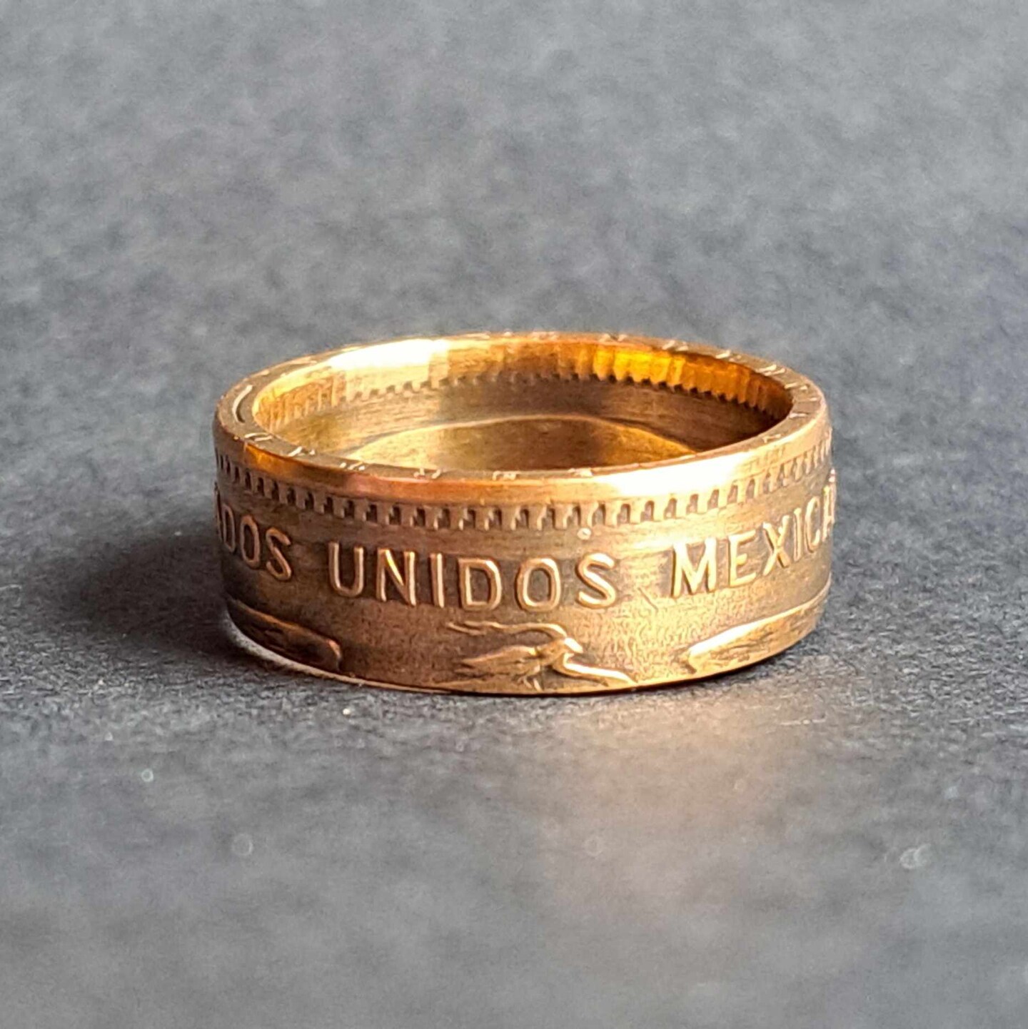 GOLD Mexican Coin Ring Made With Genuine Gold Coin From Mexico Women's  Wedding Ring Unique Wedding Bands Eagle Engagement Anniversary Gift |  MakerPlace by Michaels