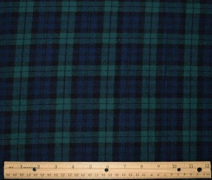 FabricLA 100% Cotton Flannel Fabric - 58/60 Inches (150 CM) - Cotton  Tartan Flannel Fabric - Use as Blanket, PJ, Shirt, Cloth Flannel Craft  Fabric 