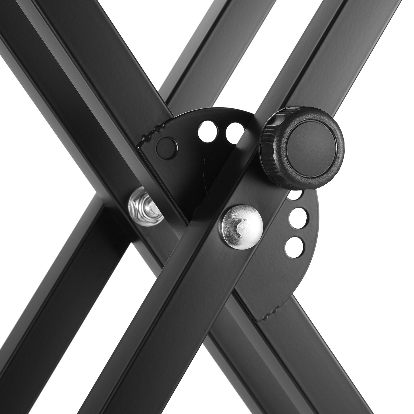 Hamzer Heavy Duty, Double-X Piano Keyboard Stand - Height Adjustable &#x26; Portable Brace w/ Non Slip Caps &#x26; Durable Locking Straps, Black