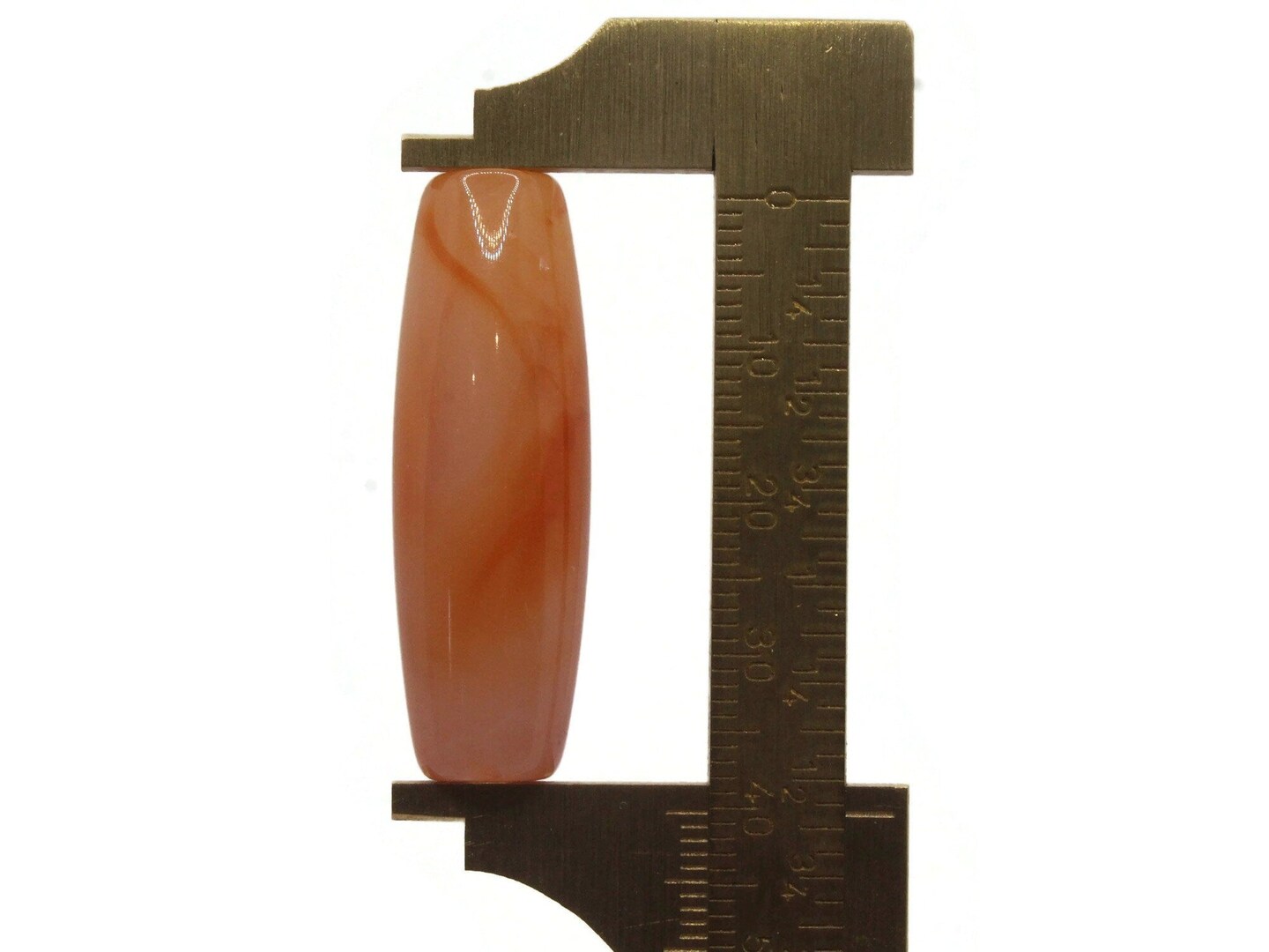 6 40mm Swirling Brown Acrylic Tube Beads