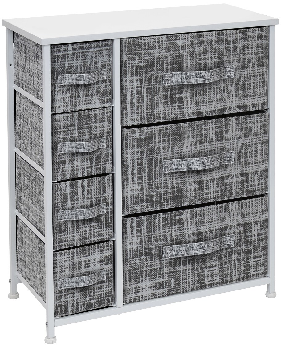 Sorbus Dresser with Drawers - Furniture Storage Tower Unit for Bedroom, Hallway, Closet, Office Organization - Steel Frame, Wood Top, Easy Pull Fabric Bins