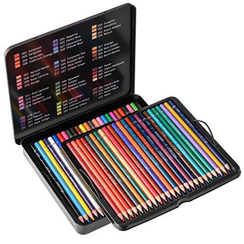 48 Premium Colored Pencils for Adult Coloring,Artist Soft Series Lead Cores with Vibrant Colors,Professional Oil Based Colored Pencils,Coloring Pencils for Adults and Kids,Drawing Pencils,Art Pencils