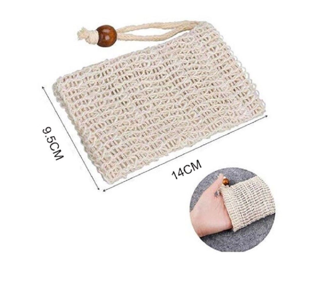 Kitcheniva Natural Sisal Exfoliating Soap Bag 4 Pieces
