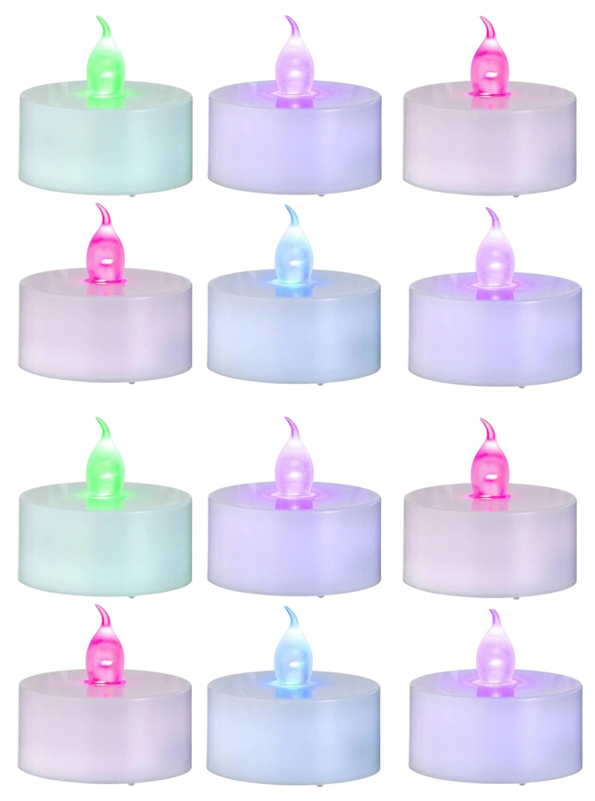 Kitcheniva 12 Battery Operated Color Changing LED Tea Light Candles