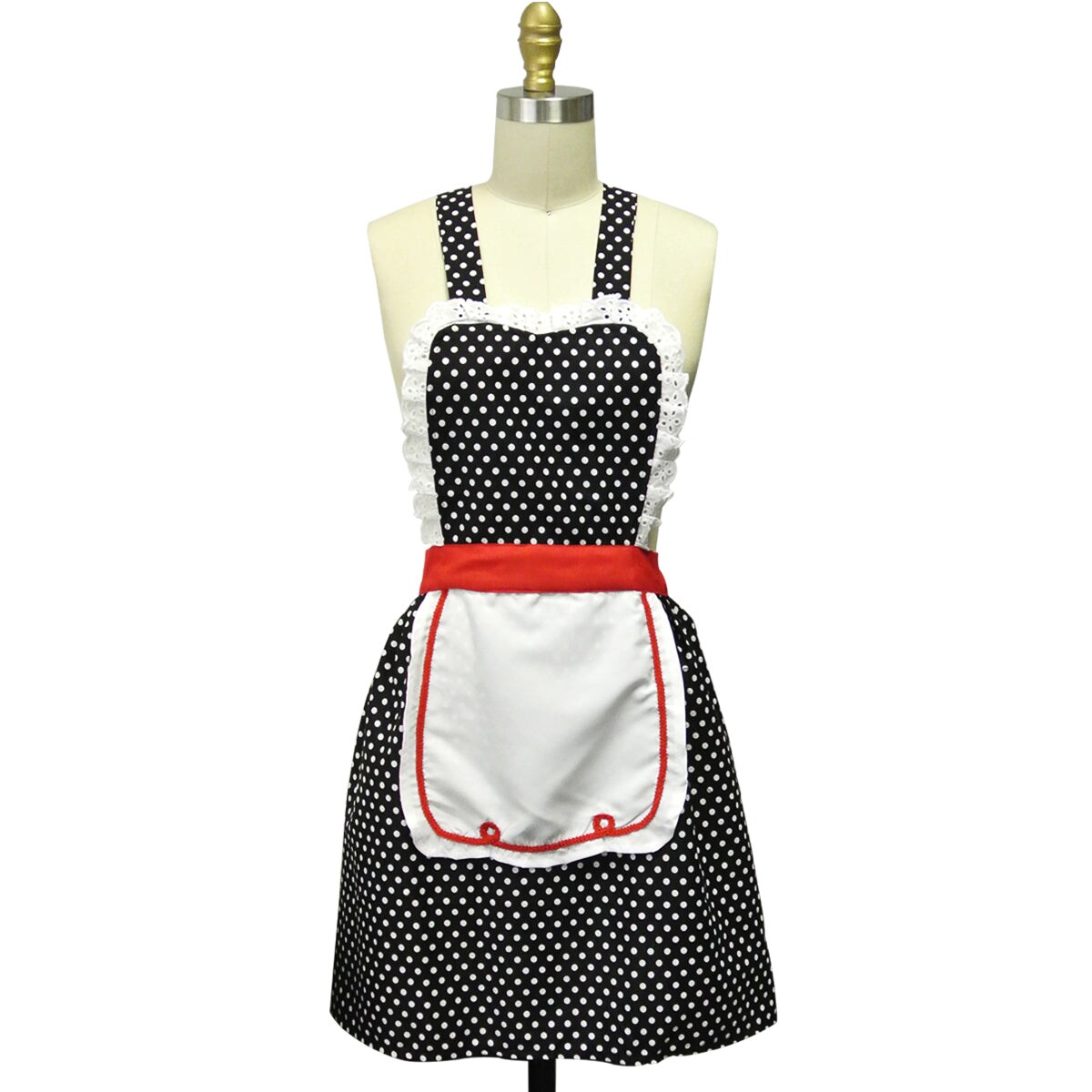 Wrapables Retro 50&#x27;s Polka Dot Apron