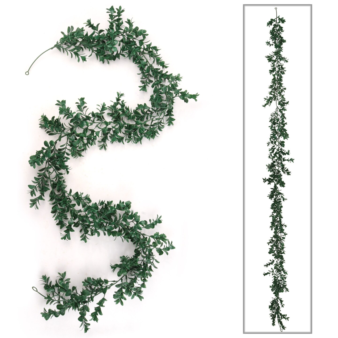 UV Boxwood Garland: Set of 2, 6-Foot, Faux Greenery by Floral Home&#xAE;