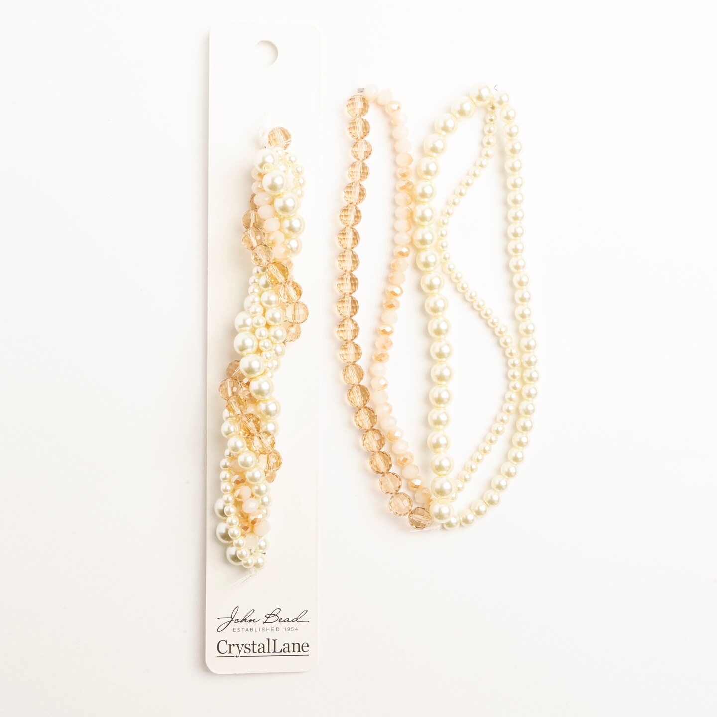 Crystal Lane DIY Salix Discolor Willow Twisted Glass & Pearls Beads, 5 Strands