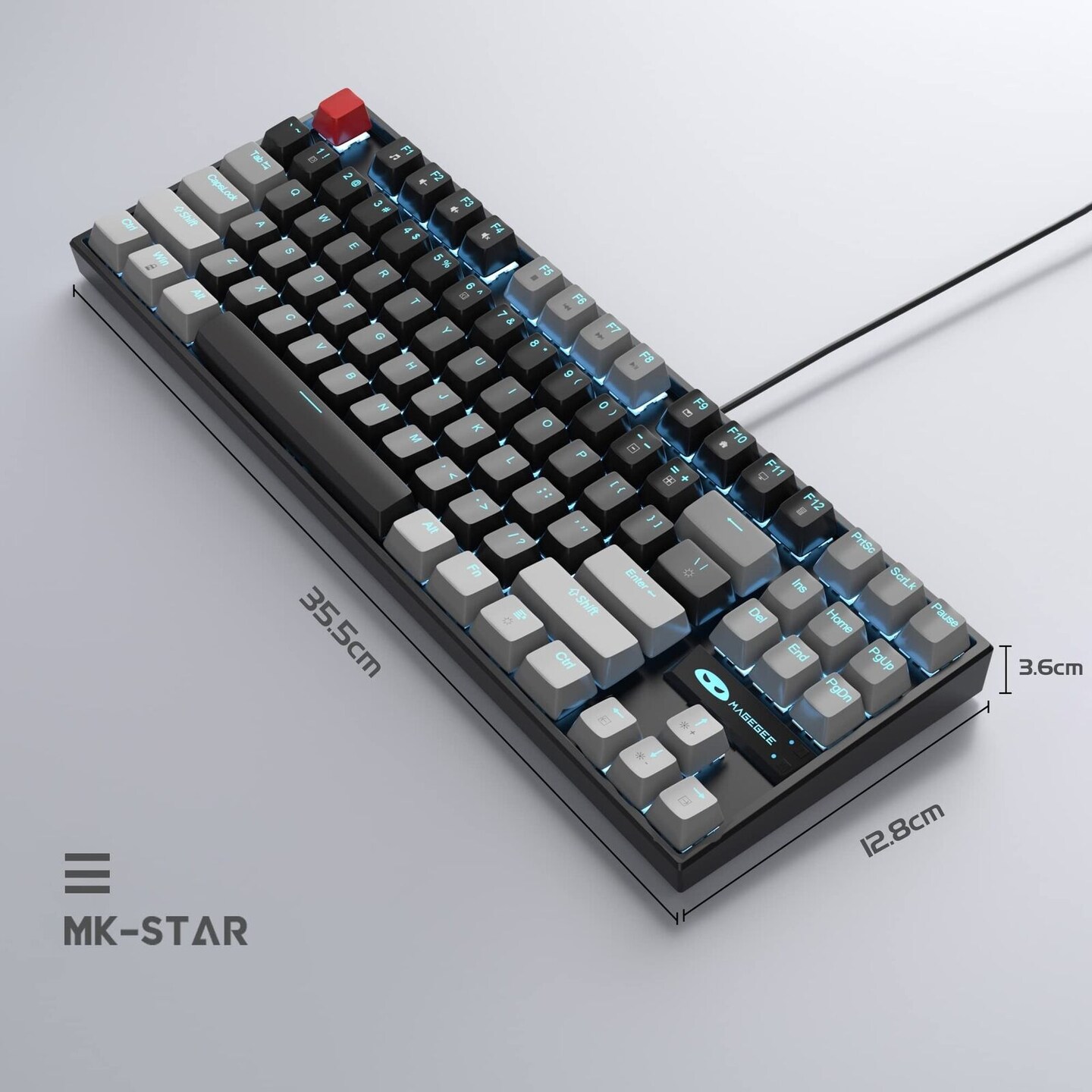 MAGEGEE Mechanical Gaming Keyboard with Red Switch and LED Blue