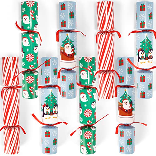 JOYIN 8 Pack Christmas Party Favor Non-Snap Christmas Party Table Favors with Holiday Party Favor Supplies for Kids and Adults, Christmas Parties, Dinners and Holidays