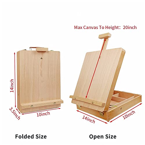 Louise Maelys Tabletop Easel Beechwood Art for Painting Canvases wood