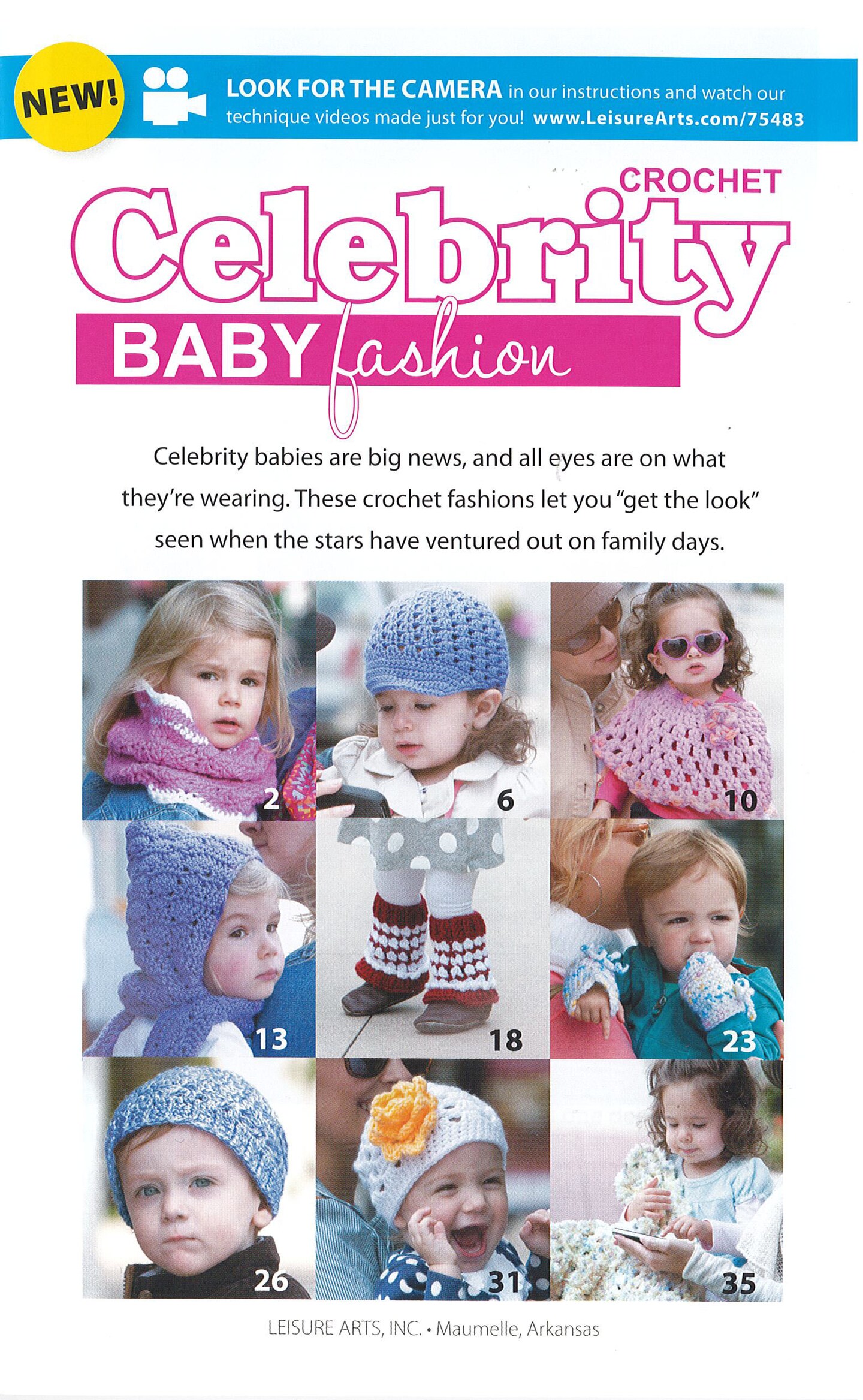Leisure Arts Crochet Celebrity Baby Fashion Crochet Book