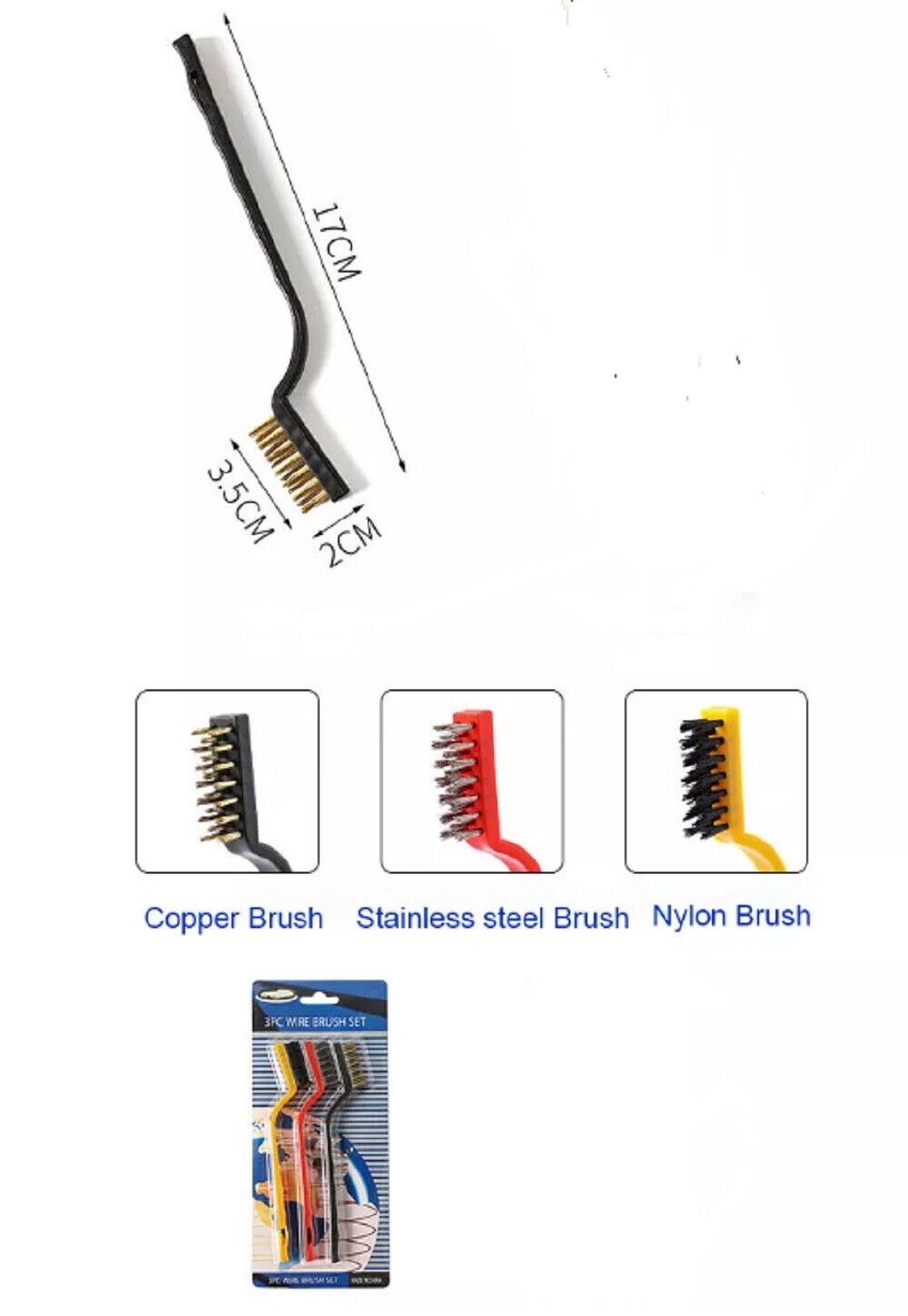 Kitcheniva Gas Stove Brushes Cleaner 3 Pcs