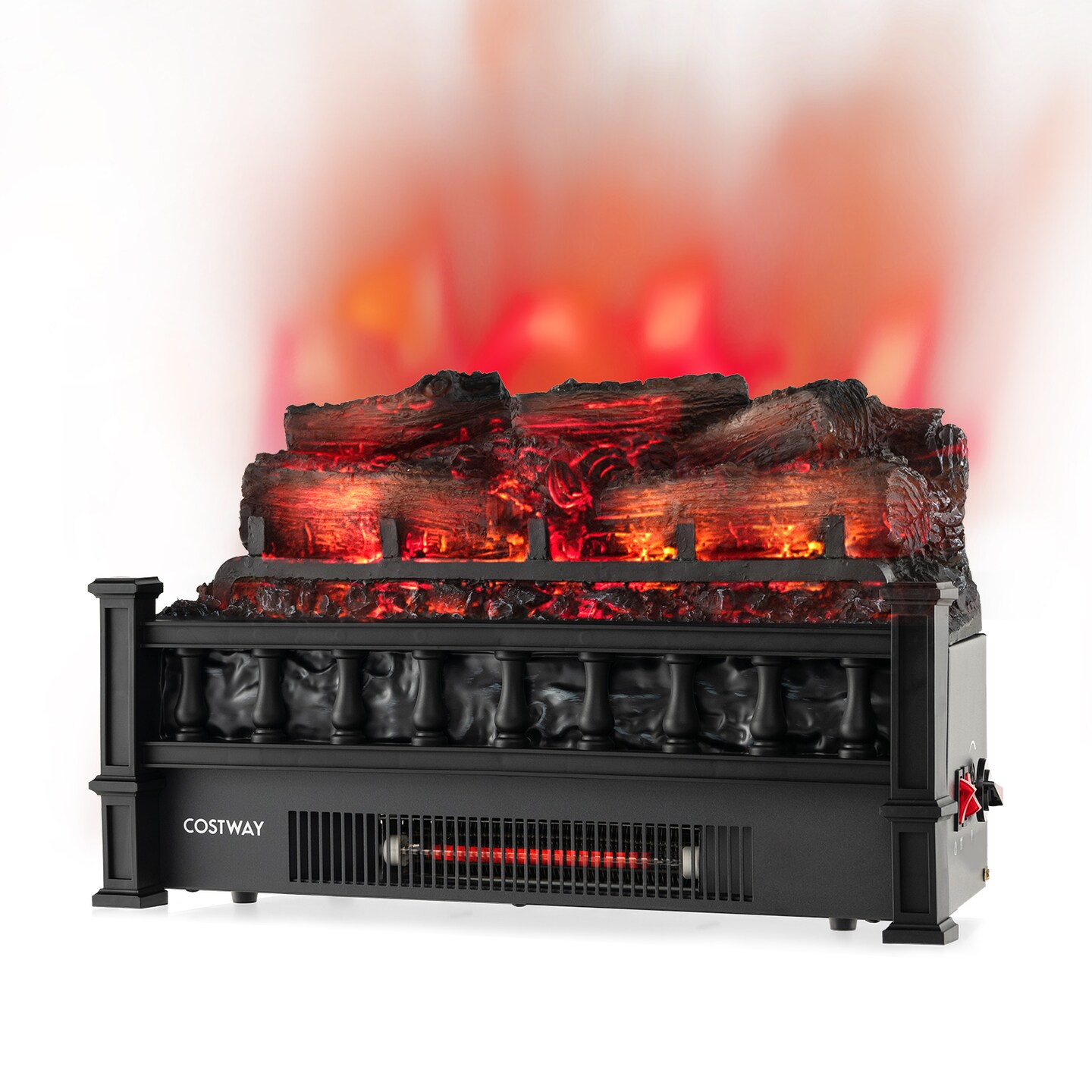 Electric Fireplace Heater with Realistic Ember Bed