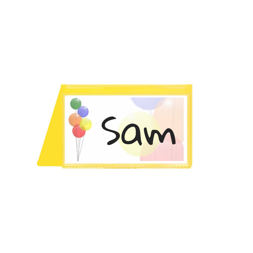 StoreSMART - Placecard Nametag Holders - Girl&#x27;s Birthday Party Pack - 20 Pack - Pink and Yellow