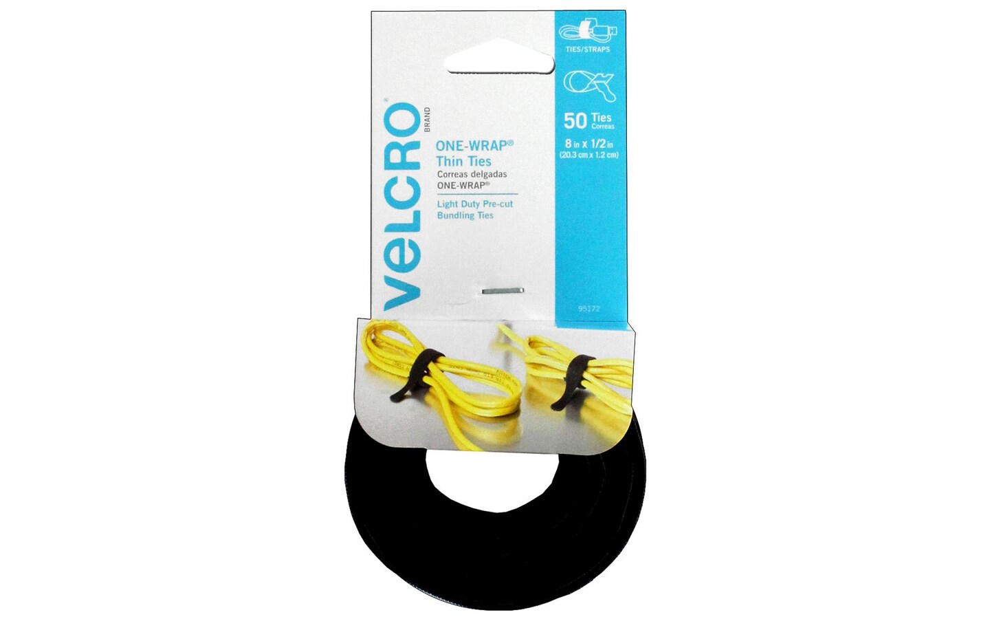 VELCRO Brand ONE WRAP Thin Ties, Strong & Reusable