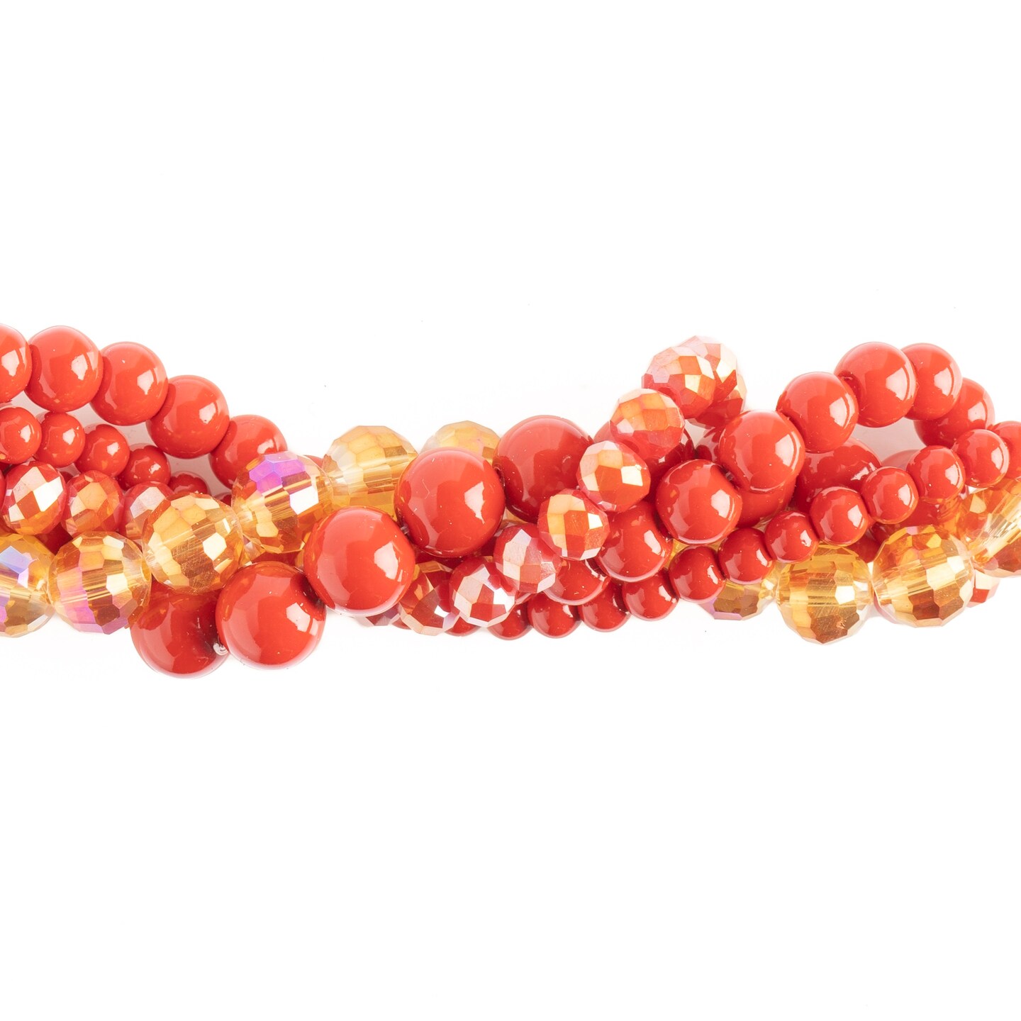 Crystal Lane DIY Anthurium Twisted Glass &#x26; Pearls Beads, 5 Strands