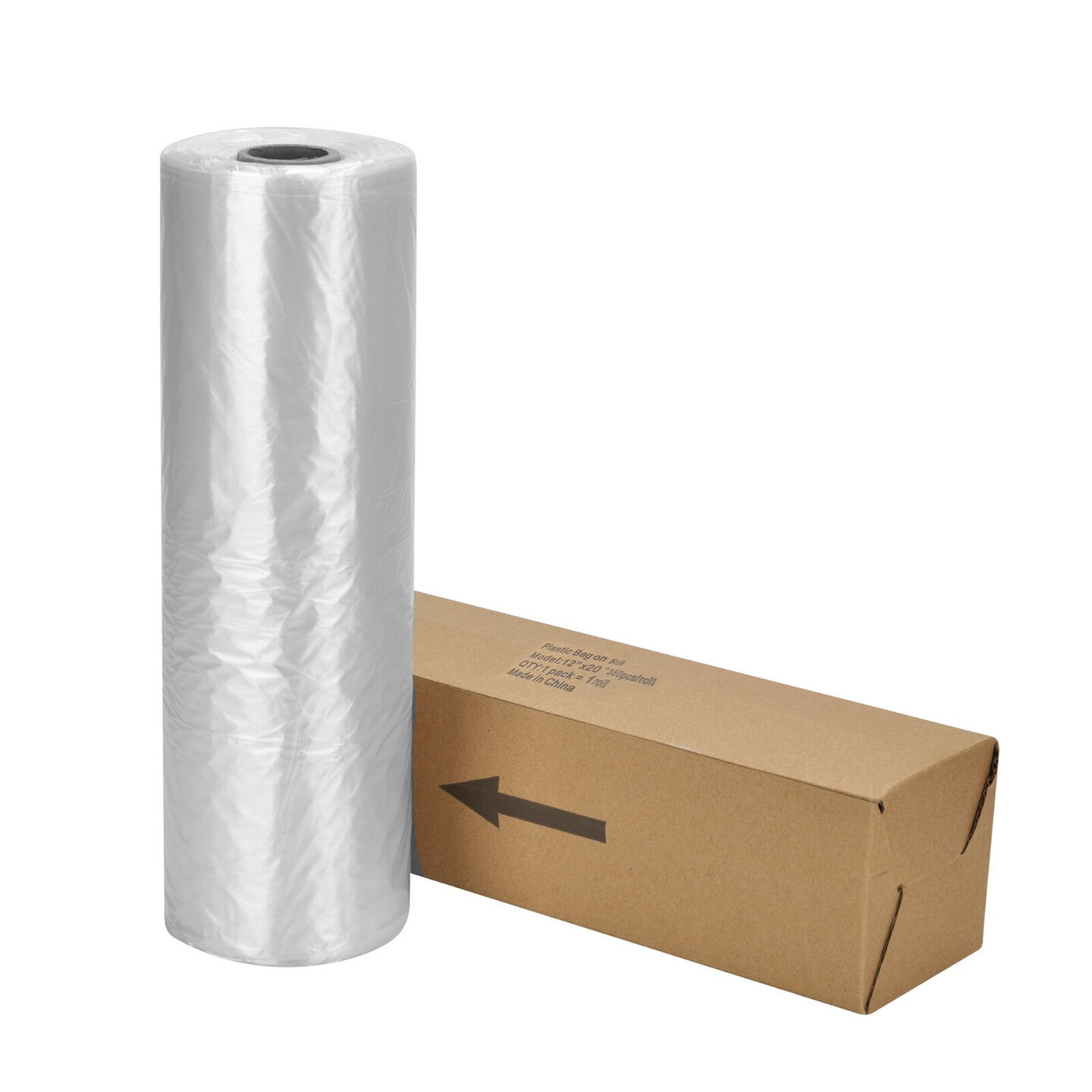 Kitcheniva Plastic Produce Clear Bag 12&#x22;x20&#x22; 350 Bags/Roll